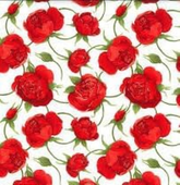 Rose & Hubble 100% Cotton Poplin Red Roses Digital Fabric Ideal for Crafting, Quilting, Dressmaking, Home Decor
